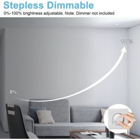 Jalleria – Spot encastrable LED blanc froid 4000 K – Étanchéité IP65 – Ultra plat 35mm – Diamètre extérieur φ87mm – Éclairage 6W équivalent 60W - PLAT 6 X (1/5)