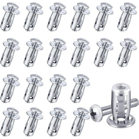 20 Chevilles Creuses en Métal M4x20 mm Vis à Ecrou Pétale Cheville a Expansion Antirouille et Durables (1/5)