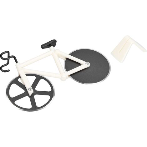 Coupe-pizza en forme de vélo avec base en plastique, rouleau à pizza, outil de cuisson pour la cuisine à domicile (1/5)