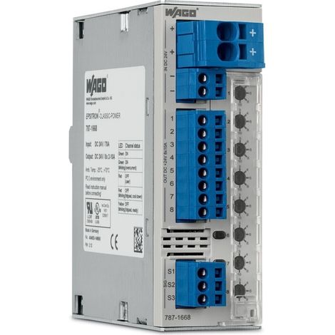 WAGO 787-1668 Elektronischer Schutzschalter 24 V/DC 10 A 240 W Anzahl Ausgänge:8 x Inhalt 1 St. (1/4)