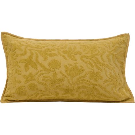 Housse de coussin en Jacquard floral en chenille CORINNA (1/4)