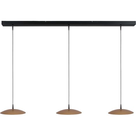 Lampe pendante à 3 lampes Scala 130cm noir avec or Ø 25cm - 2191-05-02-130-3-25 (1/3)