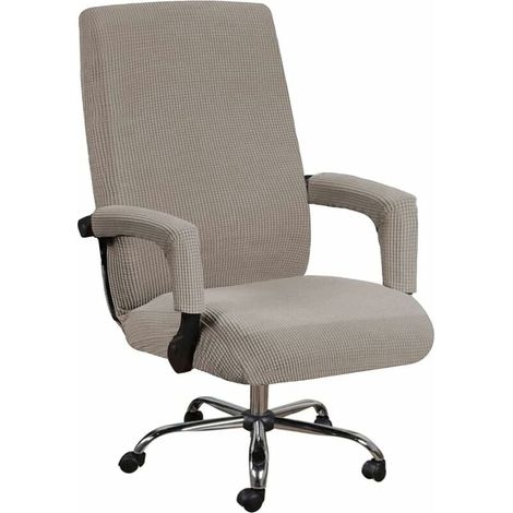 Housse de chaise de bureau avec accoudoirs - Antipoussière - Doux - Universel - Extensible - Antidérapant - Lavable - Amovible - Maroom (1/5)