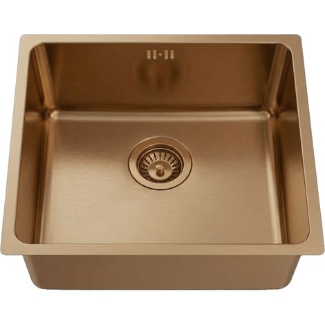 Essebagno Essenox lavello 1 vasca 49x44 rame spazzolato (1/3)