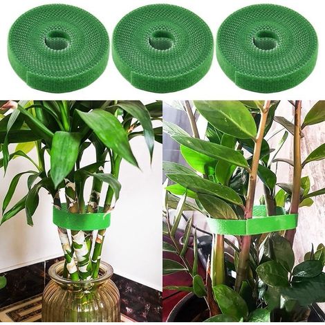 Attaches de câble Velcro — 10 mm x 10 m Rubans adhésifs réutilisables pour la gestion et le rangement des câbles, verts (30 m) (1/4)