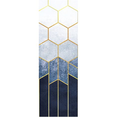 Poster Thème hexagone bleu - 90 x 270 cm (1/3)