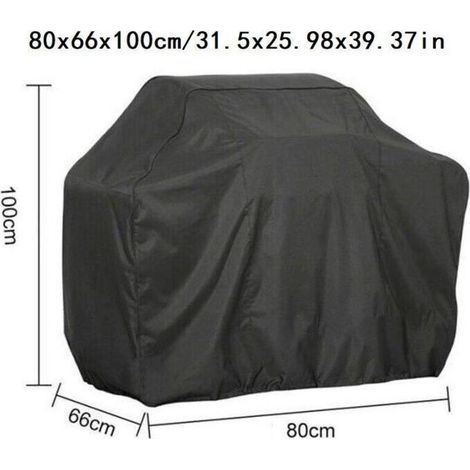 Housse pour mobilier de jardin 80x66x100cm Couverture De Barbecue Noir Couverture De Gril De Barbecue Extérieure Bâche De Bâche De Barbecue Imperméable Couvertures De Gril (1/5)