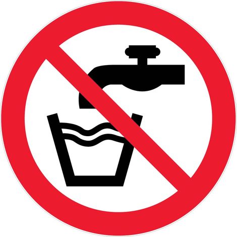 Panneau Interdit de boire l'eau - Rigide Ø300mm - 4061467