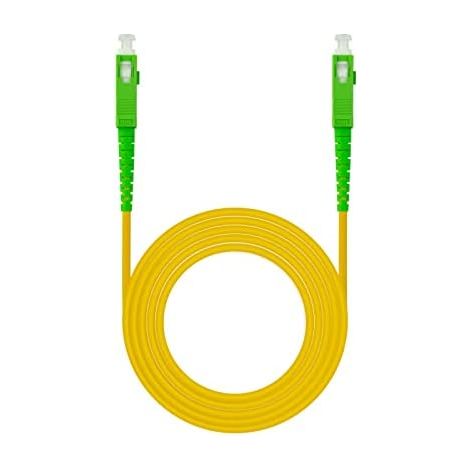 Cable de Fibra Óptica SC/APC a SC/APC Monomodo Simplex LSZH, Amarillo, 1 m (1/3)