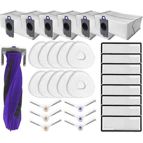 Accessoires compatibles avec les aspirateurs Freo Z Ultra : rouleau principal, brosse latérale, filtre HEPA, serpillière, sac à poussière (1/5)