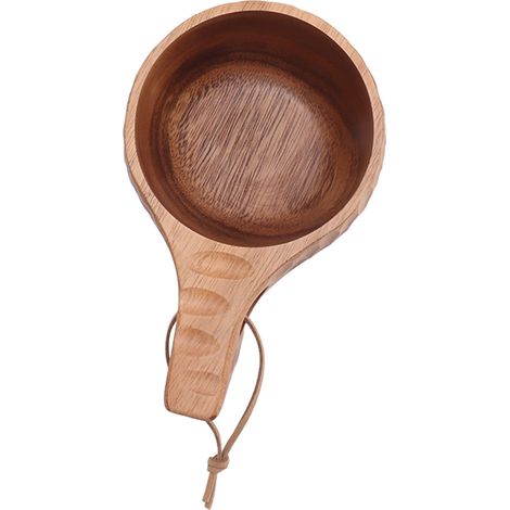 Handgeschnitzter Becher aus Naturholz, tragbarer Kaffeebecher für Zuhause, Restaurant oder Camping – rustikaler Stil (1/5)