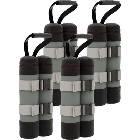 Sacs De Sable - Pour Tonnelles - 4 Pièces - Polyester Oxford Résistant Aux Intempéries - Dimensions 20x10x43 Cm - Charge Maximale 12 Kg Par Sac (1/5)