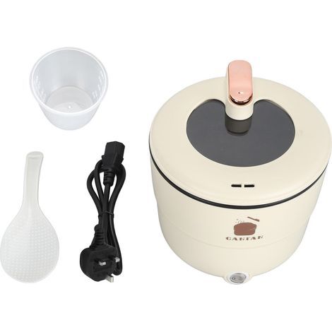 Multifunctional 1.8L Electric Rice Cooker with Double-Layer Anti-Scald Protection, Pot for Noodles, Soup, Stew, Steaming, UK Plug 220V