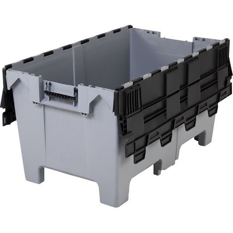 PROVOST - Caisse-palette gerbable Hogbox 190L avec couvercle - Polypropylène renforcé, 1000 x 600 mm (1/5)