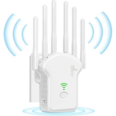 Amplificateur de signal WiFi avec 6 antennes, amplificateur WiFi, couverture jusqu'à 1500 pieds carrés (1/5)