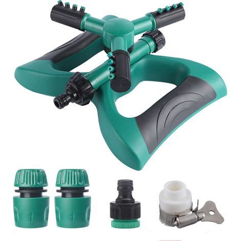 360° rotating butterfly garden sprinkler with 2 x 4-way water connectors + 1 x standard 4/6 connector + 1 x 8-pin universal connector (1/5)