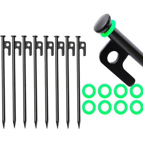 Pièces Piquets De Tente Robustes,Piquet de Camping, Sardine pour Tente,30 cm piquets de Fixation Camping pour Camping, Auvents de Camping, Jardin (1/5)