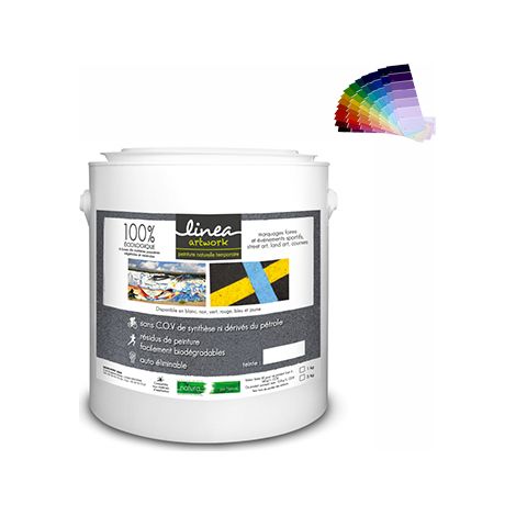1KG-blanc-Peinture temporaire naturelle pour sol extérieur (1kg/5m2) Natura