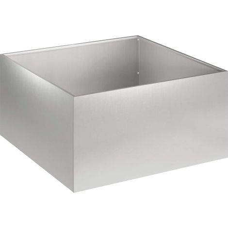Macetero de Jardín Plateado 60 x 60 x 30 cm Acero inoxidable vidaXL