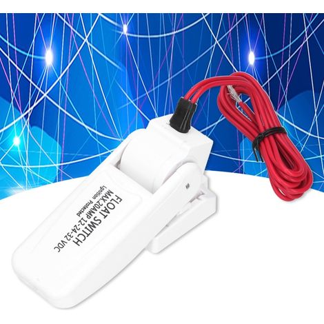 Interrupteur à flotteur automatique de sécurité électrique, facile à nettoyer et à utiliser, pour pompe de cale, destiné à l'ingénierie électronique (DC 32 V/24 V/12 V). (1/5)