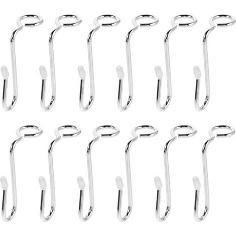 Lot de 36 Crochets Connexion Métalliques pour Cintres Mini Multifonctions Argentés Organisateur Gain Place Penderie Rangement Vertical Vêtements Paquet - (1/5)