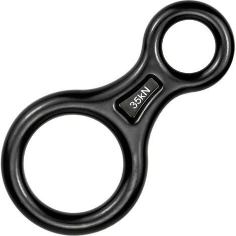 Figure huit descendeur escalade 8 Descender 35KN en alliage d'aluminium pour l'alpinisme, l'escalade, le diamètre de la corde de sauvetage 8-13mm (1/5)