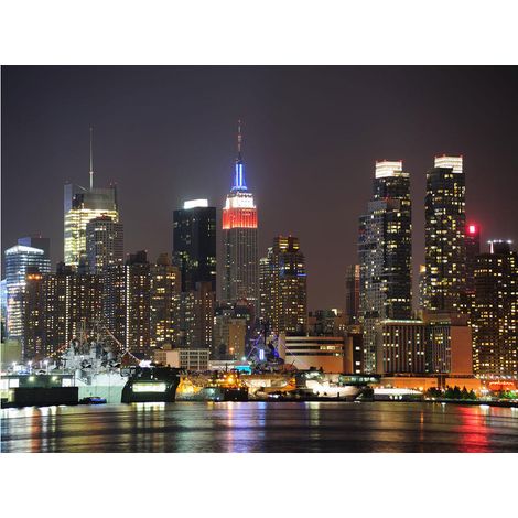 Night city , photo murale intissée, 360x270 cm, 4 parts (1/3)