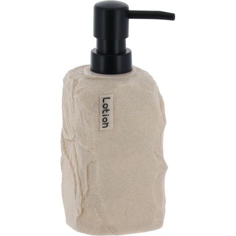 Seifenspender Paola, Steinstruktur, beige