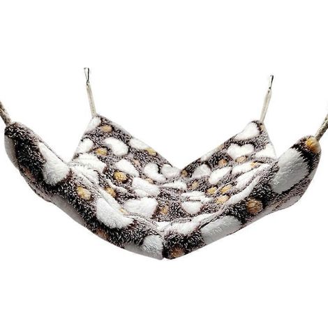 Nid suspendu pour hamster, hamac douillet pour petit animal, maison de sommeil chaude pour chinchilla et furet, lit suspendu marron taille L - Love.