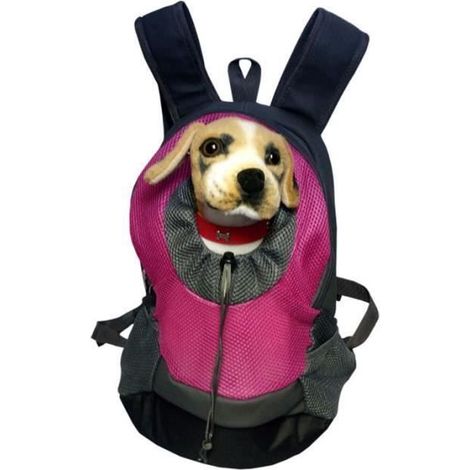 Sac De Transport Sac à dos pour Animal Chien Chat Voyage Sortie promenade taille M ROSE Wir89 (1/4)