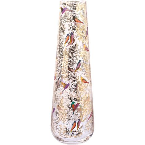 Vase Haut en Verre décoratif en Porcelaine Rose 35 cm (1/2)