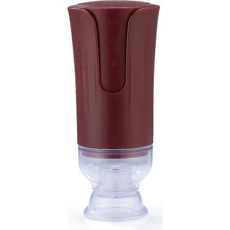 Neues Trendprodukt mit 5 Vakuumbeuteln, Handpumpe, schwarzem ABS-Kunststoff, Ein-Knopf-Schalter, kleinem Frischhaltegerät, braun (1/5)
