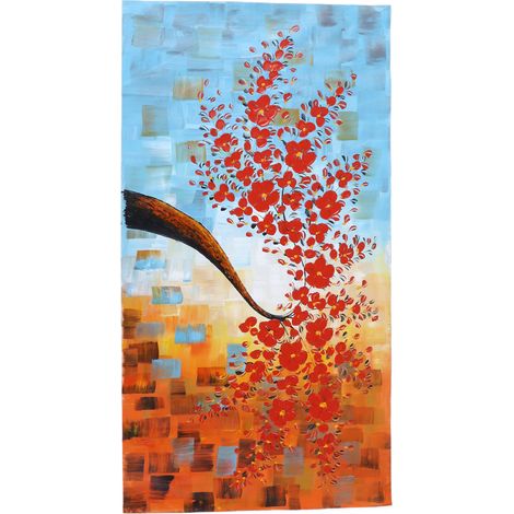 Décor mural peinture 3D texturée facile à entretenir, tableau décoratif pour salon chambre, cadeau idéal, toile artistique moderne, revêtement mural esthétique 160cm. (1/5)