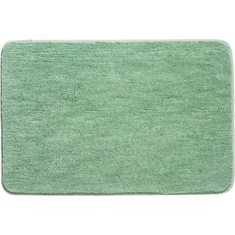 Tapis de bain antidérapant, tapis de douche épais, absorbant, tapis de sol en microfibre ultra doux, séchage rapide, lavable en machine, vert, 40 x 60 cm (1/5)