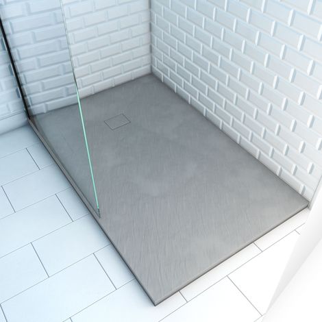 Duschtasse Marwell Stone SMC, Duschwanne grau, rechteckig, 80 x 120 x 3,5 cm (1/4)