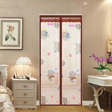 Moustiquaire Porte Rideau90x210cm,style 1 , Décorer Moustiquaire Porte Magnetique Insect Ecran de Porte Antimoustique Moustiquair-Muntra (1/4)