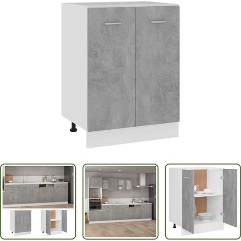 vidaXL Stauraum - Unterschrank Lyon Betongrau 60x46x81,5 cm Holzwerkstoff (1/5)