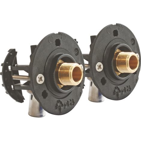 Kit complet de fixation robinet sous-lavabo – Raccord PER Ø16 mm – Raccord à sertir multiprofil U, H, RF Ø16 – Pression 10 bars (1/2)