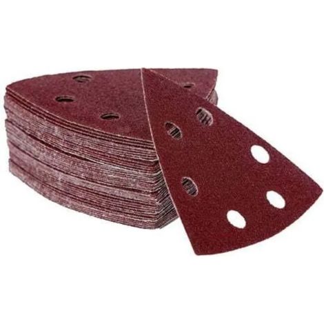 Disques de ponçage triangulaires Delta 9x9x9 cm, grain 60, paquet de 50 pour ponceuses (1/5)