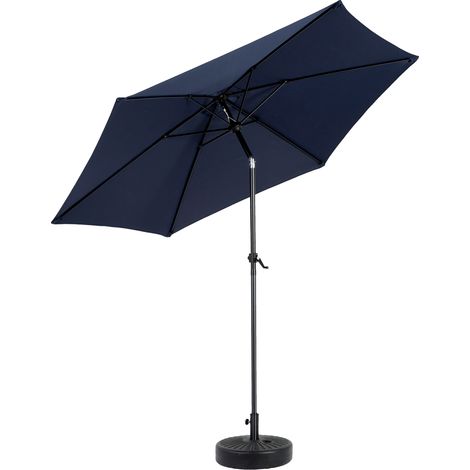 Parasol double face avec manivelle, Anti-UV et imperméable – Socle non inclus