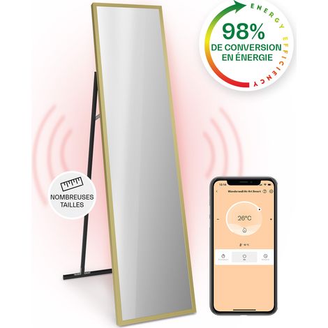 Klarstein Smart Chauffage Infrarouge, 900W Radiateur Electrique, Contrôle via APP Mobile WiFi, Détection de Fenêtre Ouverte, IP24, Chauffage Mural Salle de Bain, Thermostat, Econome, Sans CO2 (1/5)