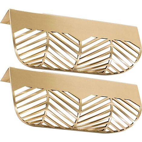 Les gatts de l'armoire 2 pcs de bord en alliage de zinc solide pour les armoires 4 5/8 pouces brosses à feuilles en or et les traces pour le tiroir de la commode, les ensembles de poignées (1/5)