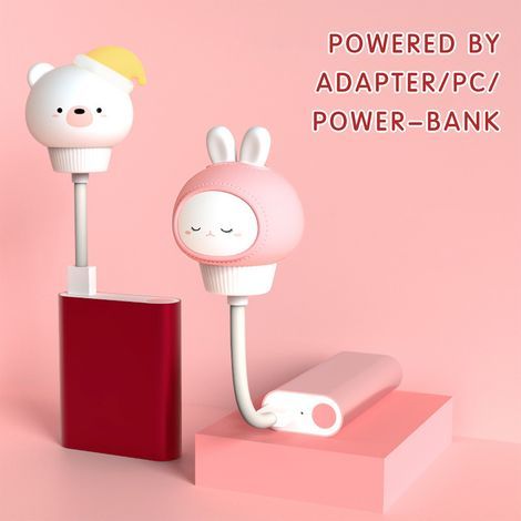 Mini flexible USB LED lamp, baby night light, portable reading light (1/5)