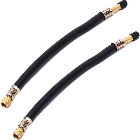 2 extensiones de válvula de neumático, extensión de válvula de neumático flexible, adaptador de válvula de neumático, extensión de válvula de neumático de aire, para automóviles, motocicletas y bicicl (1/5)