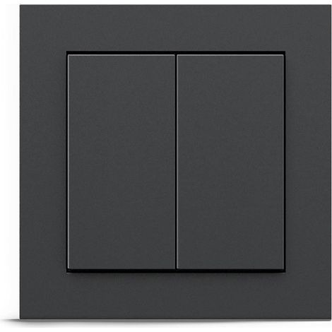 Interrupteur connecté, sans pile ni recharge, variateur sans fil, fabrication allemande, couleur anthracite (1/5)