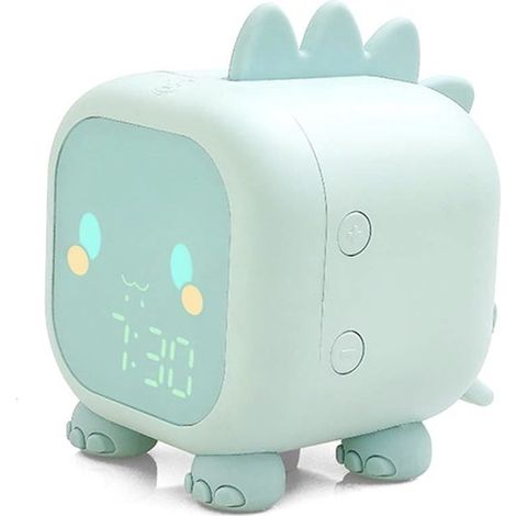 Schlaftrainer Kinderwecker leuchtender Dinosaurier LED Digital Wecker Schlaftrainer für Kinder Nachtlicht mit Timer Geschenkidee für Kinder, Mädc (1/5)