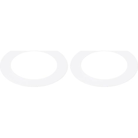 2Pcs, 4.33 Inch (110mm) Outer Diameter, 2.99 Inch (76mm) Inner Diameter, White Matte Finish. (1/5)