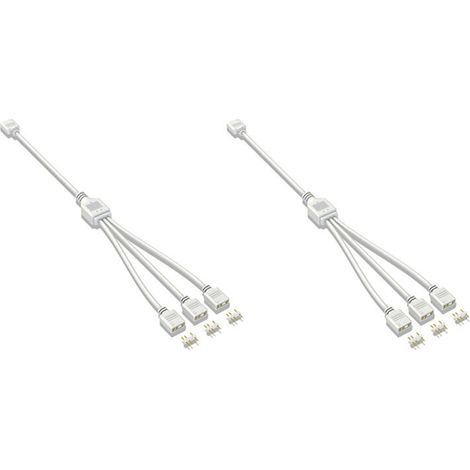 2X cavo estensione 5V 3 pin per scheda madre computer 1 punto 3 hub cavo connessione estensione ARGB splitter bianco