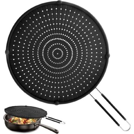 Pare-éclaboussures pour poêle - Protection anti-graisse - Silicone résistant à la chaleur-Convient pour une utilisation-45x32cm (1/5)