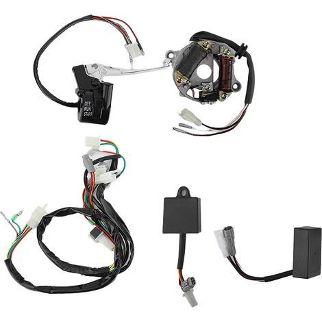 Bobine de levier de frein, faisceau de câblage en aluminium, commutateur CDI, kit de bobine de levier de frein adapté pour Pw50 Dirt Bike (1/5)
